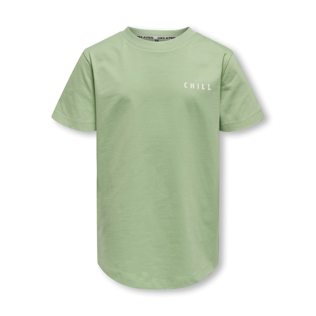 Se ONLY KIDS Kortærmet T-shirt Gorm Fair Green Chill hos Smartkidz.dk