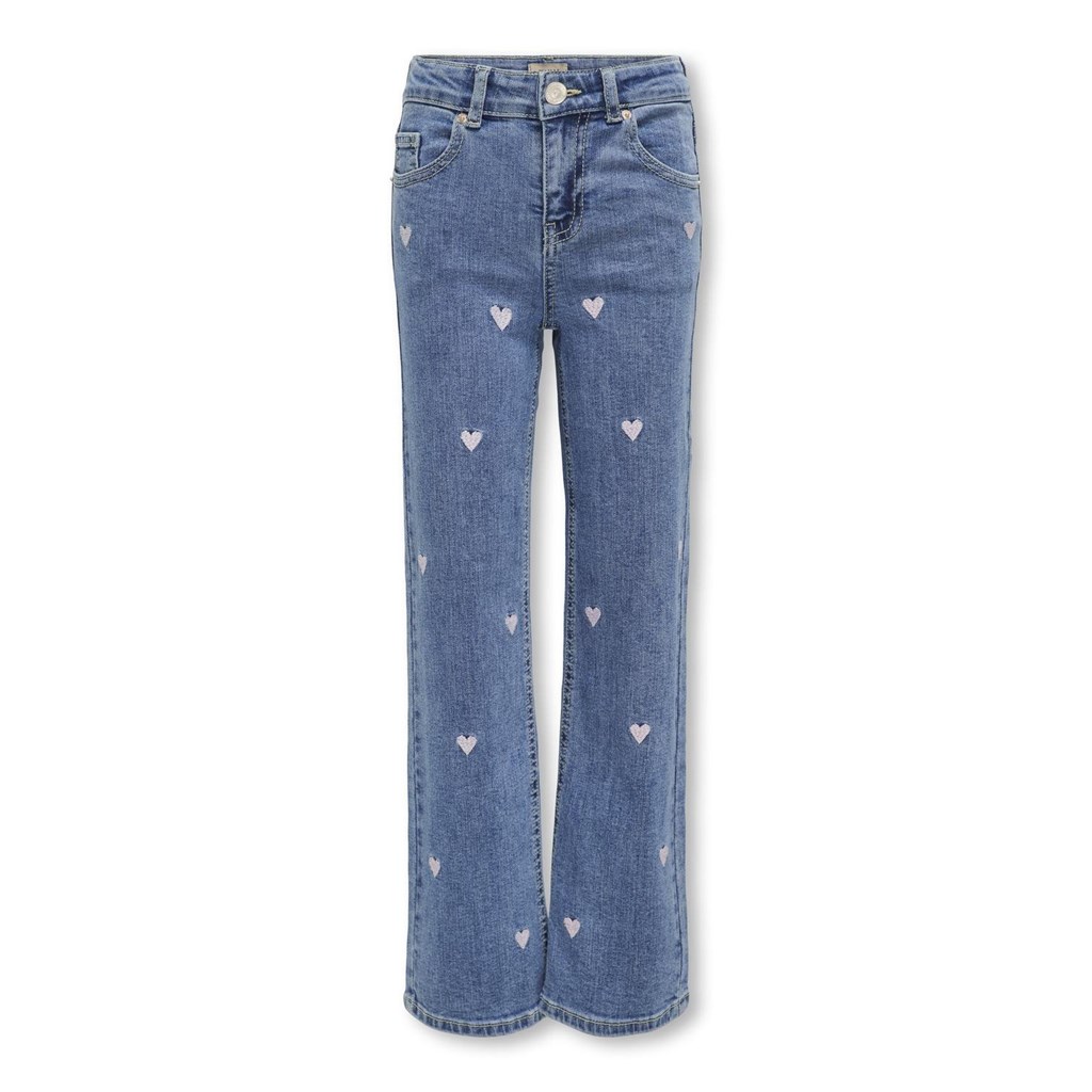 2: ONLY KIDS Brede Jeans Juicy Light Medium Blue Denim