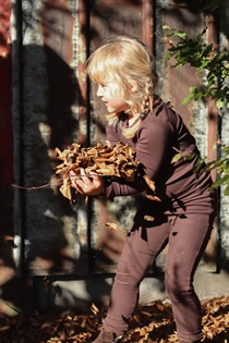 BIRKHOLM Rib Leggings Chokolade Brun