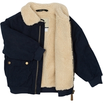 MIKK-LINE Twill Parka Vinterjakke Blue Nights