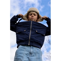 MIKK-LINE Twill Parka Vinterjakke Blue Nights