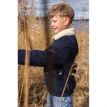 MIKK-LINE Twill Parka Vinterjakke Blue Nights