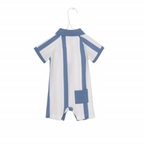 MINIATURE Polo Romper Blue Horizon