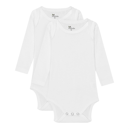 BIRKHOLM 2-Pak Langærmet Body Perfekt Hvid