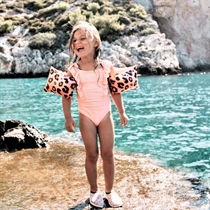 SWIM ESSENTIALS Badevinger Rose Gold Leopard 2-6 År