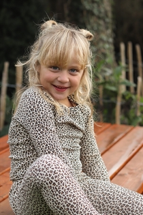 BIRKHOLM Rib Bluse Leopard