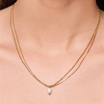 ELINE L'ATELIER Dobbelt Perle Halskæde Guld