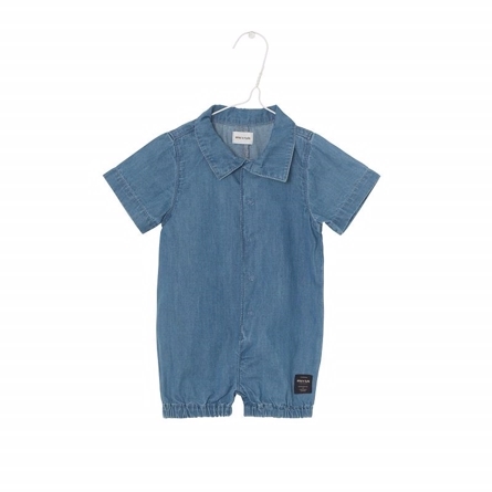 MINIATURE Denim Romper Blue Horizon