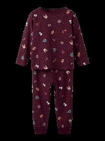 NAME IT Jule Natsæt Vismas Burgundy