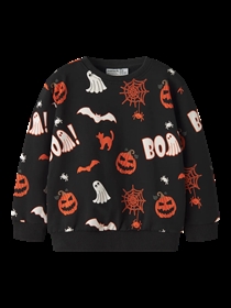 NAME IT Græskar Sweatshirt Ovar Black
