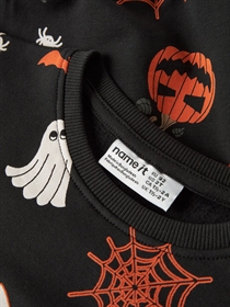 NAME IT Græskar Sweatshirt Ovar Black