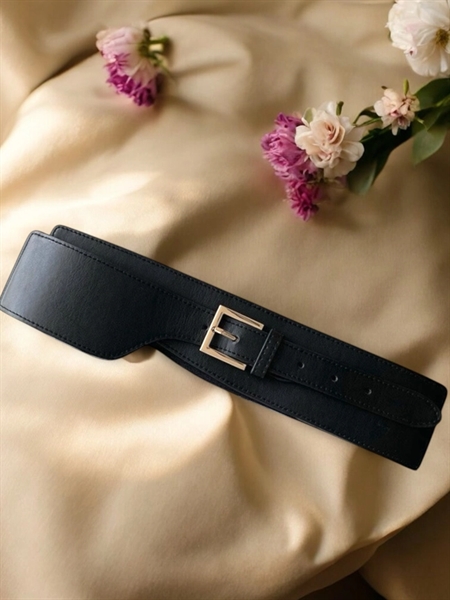 ELINE L\'ATELIER Bredt Taljebælte Sort