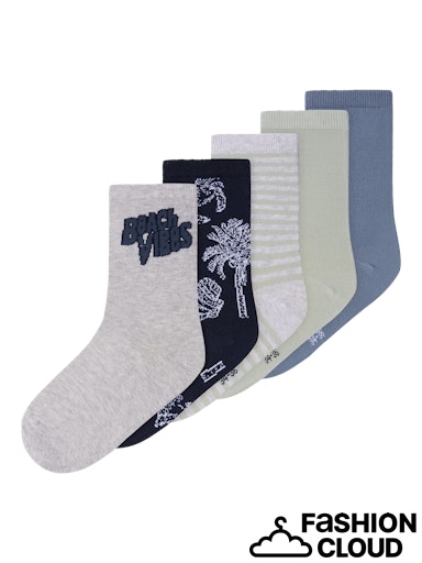 NAME IT 5-pak Strømper Vaks Light Grey billede