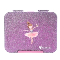 MUM MADE YUM Bento Madkasse Large Glitrende Lilla Ballerina