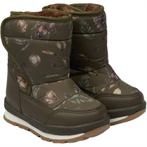 MIKK-LINE Vatterede Vinterstøvler Burn Olive