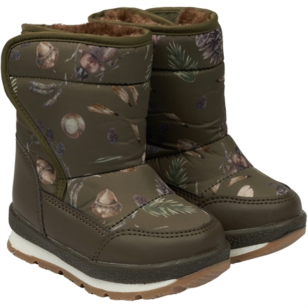 MIKK-LINE Vatterede Vinterstøvler Burn Olive