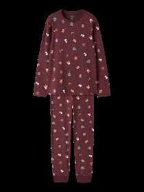 NAME IT Jule Natsæt Vismas Burgundy