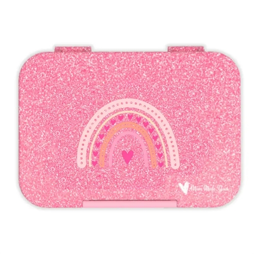 MUM MADE YUM Bento Madkasse Medium Glitrende Pink Regnbue
