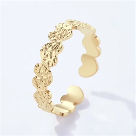 ELINE L\'ATELIER Vandfast Justerbar Ring Forgyldt