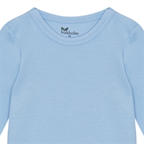 BIRKHOLM Rib Heldragt Baby Blå