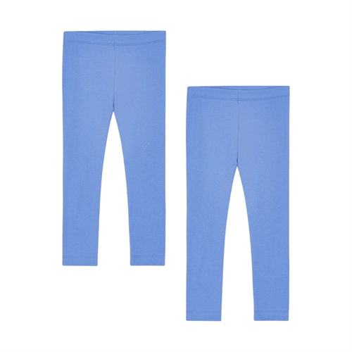 BIRKHOLM 2-Pak Rib Leggings Himmel Blå
