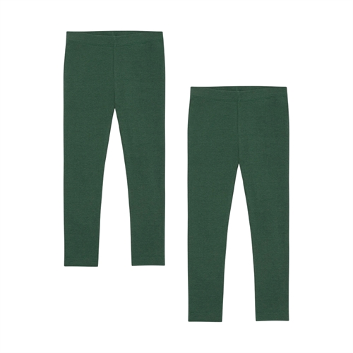 BIRKHOLM 2-Pak Rib Leggings Platan Grøn