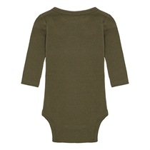 BIRKHOLM Langærmet Rib Body Oliven Grøn