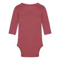 BIRKHOLM Langærmet Rib Body Rabarber Rosa