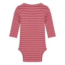 BIRKHOLM Stribet Rib Body Hindbær Rosa & Falmet Rosa
