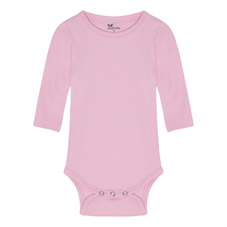 BIRKHOLM Langærmet Rib Body Baby Lyserød