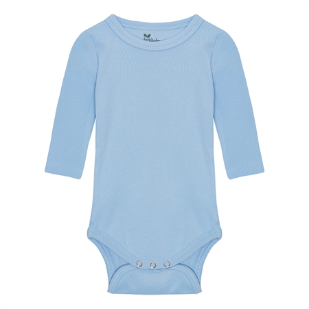 BIRKHOLM Langærmet Rib Body Baby Blå