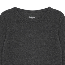 BIRKHOLM Rib Bluse Antracit Grå