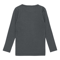 BIRKHOLM Rib Bluse Skifer Grå