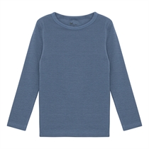 BIRKHOLM Rib Bluse Indigo Blå