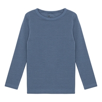 BIRKHOLM Rib Bluse Indigo Blå