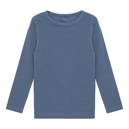 BIRKHOLM Rib Bluse Indigo Blå