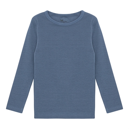 BIRKHOLM Rib Bluse Indigo Blå