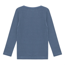BIRKHOLM Rib Bluse Indigo Blå