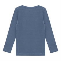 BIRKHOLM Rib Bluse Indigo Blå