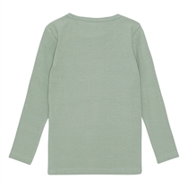 BIRKHOLM Rib Bluse Åkande Grøn