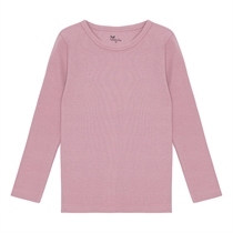 BIRKHOLM Rib Bluse Skygge Rosa