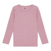 BIRKHOLM Rib Bluse Skygge Rosa