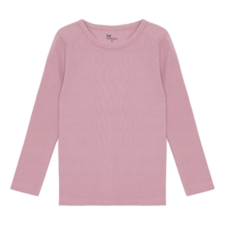 BIRKHOLM Rib Bluse Skygge Rosa