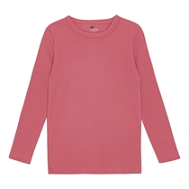 BIRKHOLM Rib Bluse Hindbær Rosa