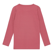 BIRKHOLM Rib Bluse Hindbær Rosa