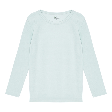 BIRKHOLM Rib Bluse Pastel Blå