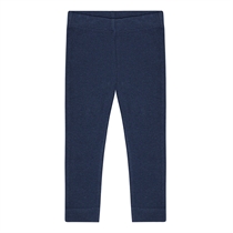 BIRKHOLM Rib Leggings Navy Blå