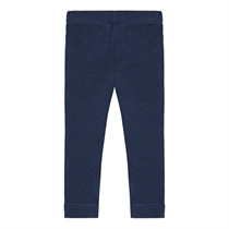 BIRKHOLM Rib Leggings Navy Blå