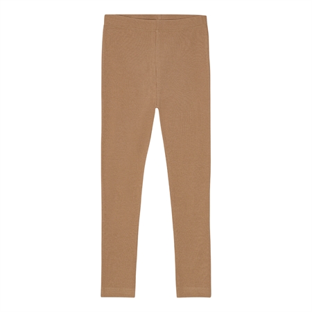 BIRKHOLM Rib Leggings Cafe Latte Brun