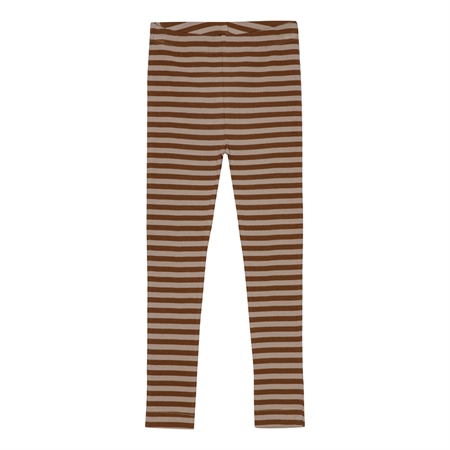 Se BIRKHOLM Stribede Rib Leggings Kashmir Brun & Varm Brun hos Smartkidz.dk